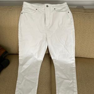 Loft size 12 white jeans.
